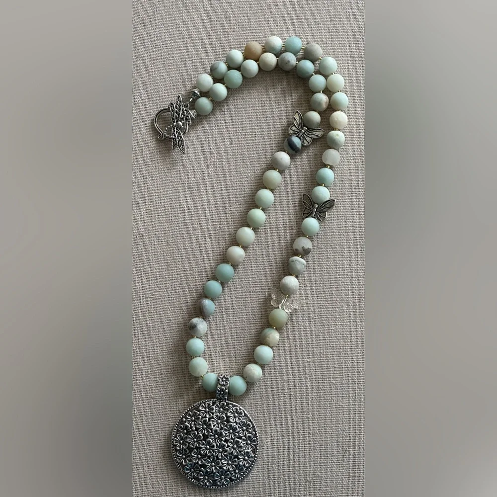 26-1/2 inch Amazonite bead necklace NWOT - Picture 12 of 13